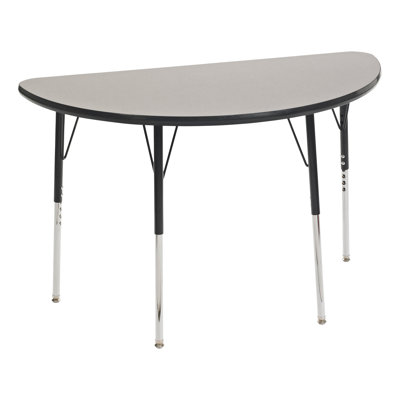 Adjustable Height Half-Circle Kids Classroom Activity Table