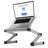 Uncaged Ergonomics WorkEZ Executive Laptop Stand and Lap Desk - Extra-Wide Adjustable Laptop Table with Cooling Fans - Silver-22946469