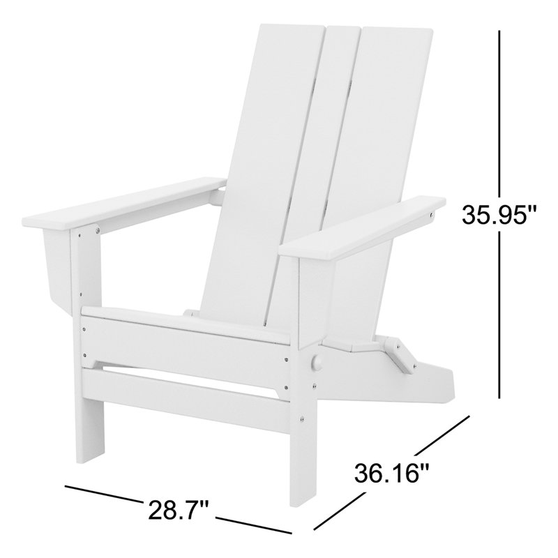 POLYWOOD x AllModern Folding Adirondack Chair, Blue