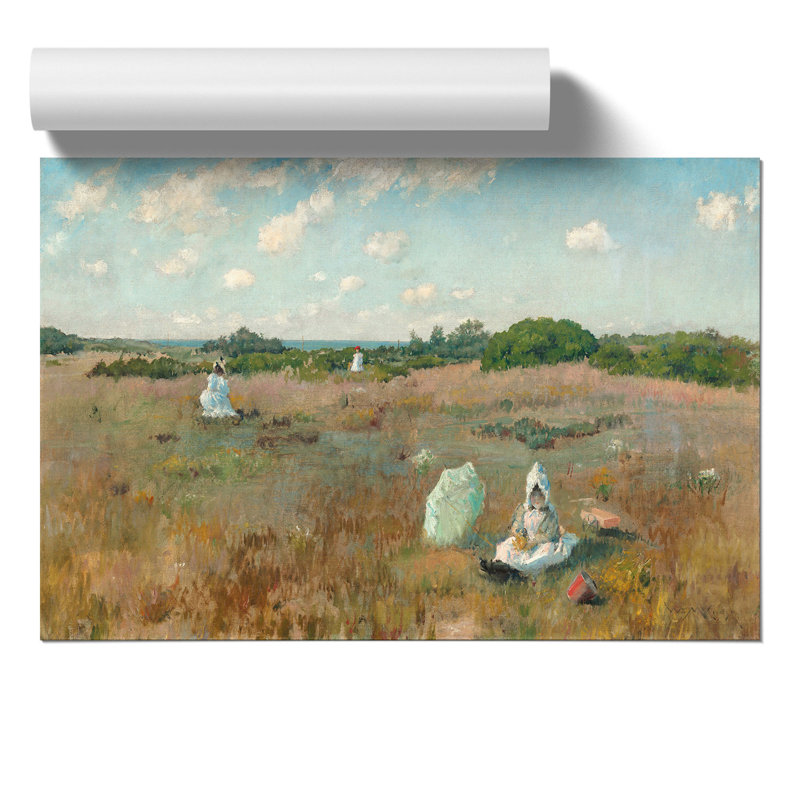 Gathering Autumn Flowers by William Merritt Chase - Frameless Print, 30cm H x 42cm W x 0.1cm D