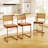 PU Leather Bar Stools With Woven Rattan Back And Metal Legs 1-Pack-1406714043