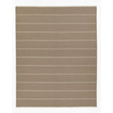 Hand Tufted Striped Area Rug in Brown