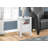  Transitional 24" White Wood End Table with Shelf