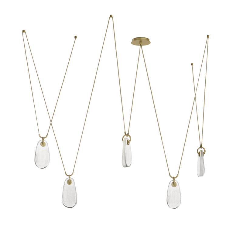 Melt 5 - Light LED Chandelier, English Bronze Iron