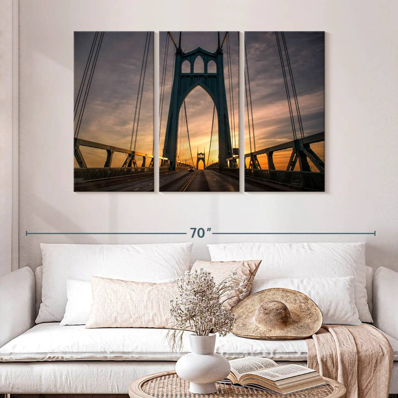 Lilie St. Johns Bridge Portland, H 32 po x l 50 po