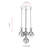 Industrial Chandelier, Metal Body with Glass Cap, 39.4 x 15.7 inches | 4 x E27 Sockets, Max 6W | Black & Bronze Finish, IP20 Rated | Perfect for Dining Rooms, Living Spaces & Modern Decor-2073033277-2074468476