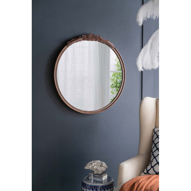 Miroir décoratif Langosta Bingley, Brun, H 65 po x l 29,5 po