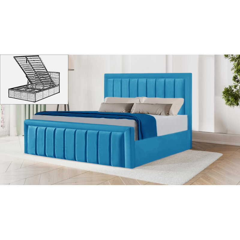 Belmiro Storage Bed, Teal, Super King (6')
