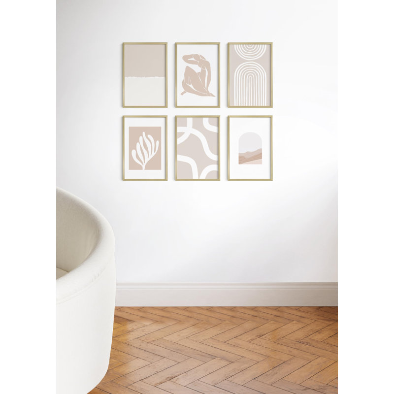 Cadre photo Lajavion - ensemble de 6, Gold, 12" W x 18" H
