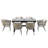 Extendable Dining Table And Chairs Set With Polyester Woven Tape For Stylish Alfresco Gatherings