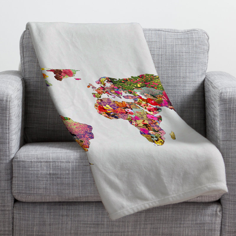 Bianca Green Throw Blanket, Large