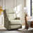 Elimelec Genuine Leather Manual Swivel Recliner-1900425794