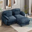 Canapé d'angle 2 places avec pouf amovible-367335576