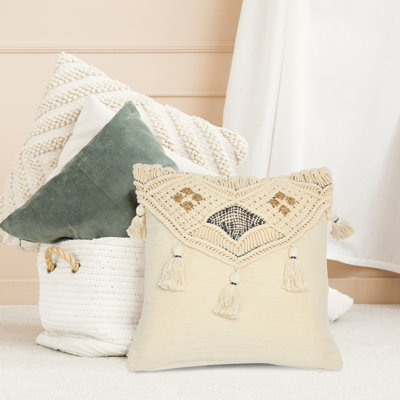  Woven Square Pillow Cover & Insert