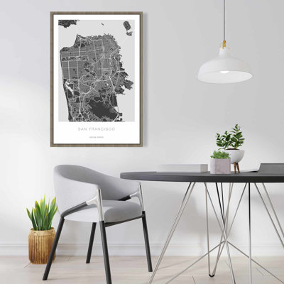 Carte graphique de San Francisco | Toile industrielle