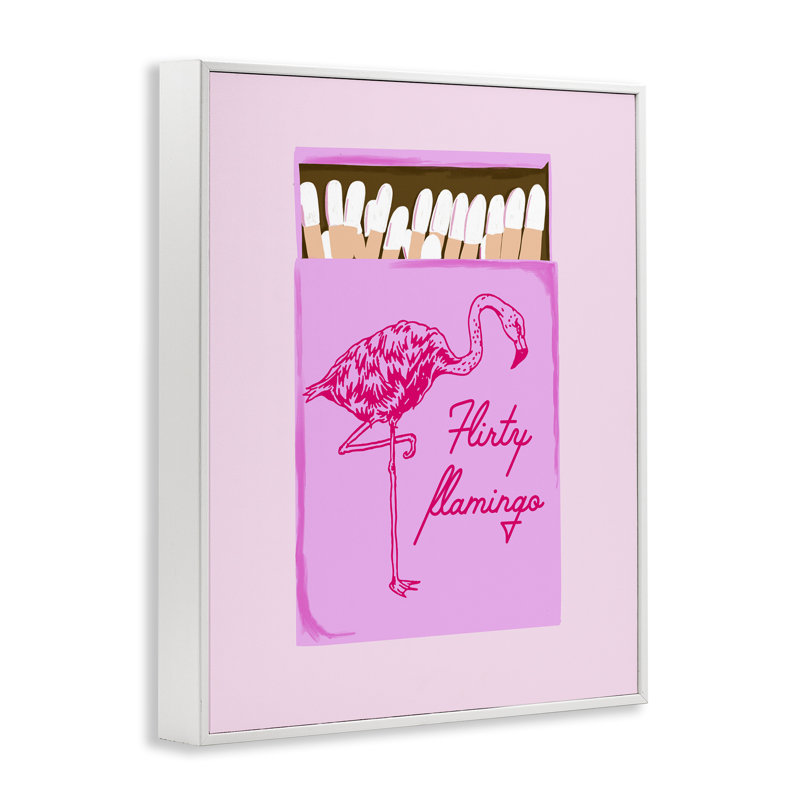 Estampe numérique Flirty Flamingo rose, encadrée par Cherrywood Lane, H 30 po x l 24 po