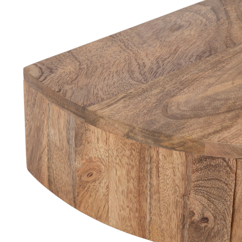 Lought Solid Wood End Table, Natural