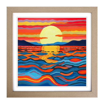 Sunrise Gouache Art No.2 - Framed Print