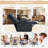 Emalina 39.76"W Breathable Faux Leather Power Recliner, Massage, Heater, Standing Assistance-1901125855