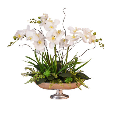 Faux Silk Arrangement in Vase