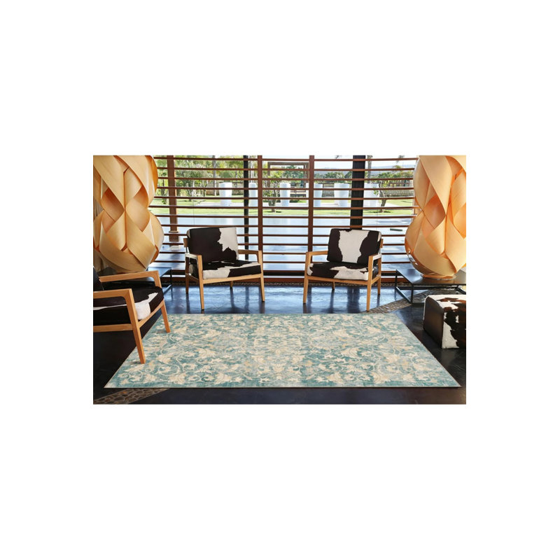 Tapis décoratif lavable à motif d'étoiles, Rectangle 5 pi 2 po x 7 pi 7 po