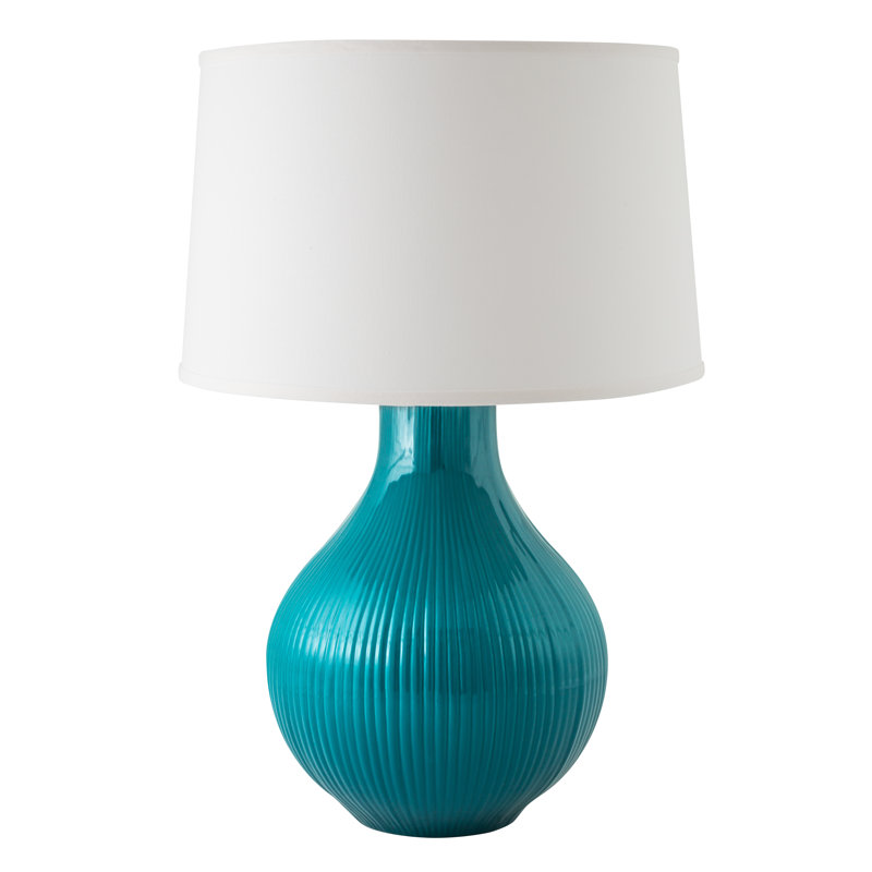 Erich Ceramic Table Lamp, Gloss Ocean