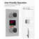 Pressure Balanced  LCD Display Shower System 12" Rain Shower Faucet with Rough-in Valve