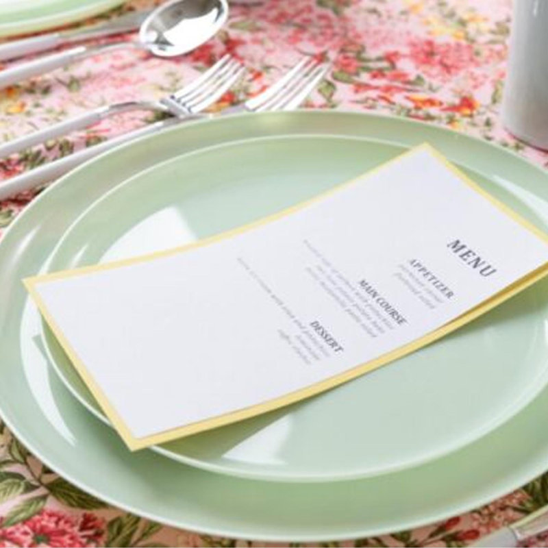 Assiettes jetables en plastique Ecoqualité, Vert