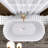 59" Glossy White Acrylic Freestanding Soaking Bathtub