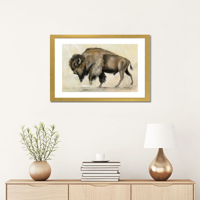 Bronze bronze par Silvia Vassileva - reproduction d'art, H 16 po x l 24 po x P 1 po, Gold Paper, Blanc