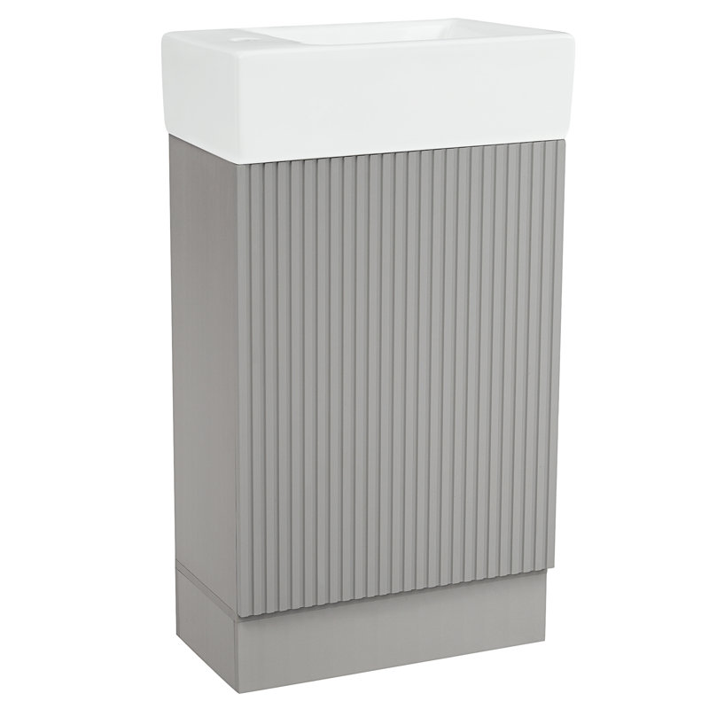 Meuble-lavabo 18,6 po avec lavabo, Gris