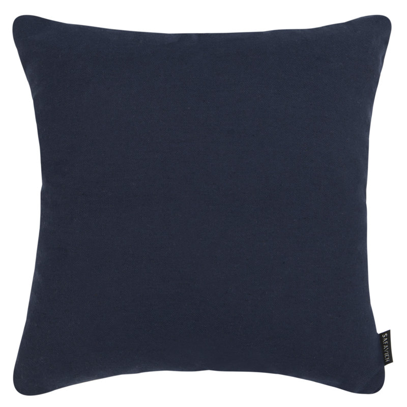 Embroidered Cotton Reversible Throw Pillow