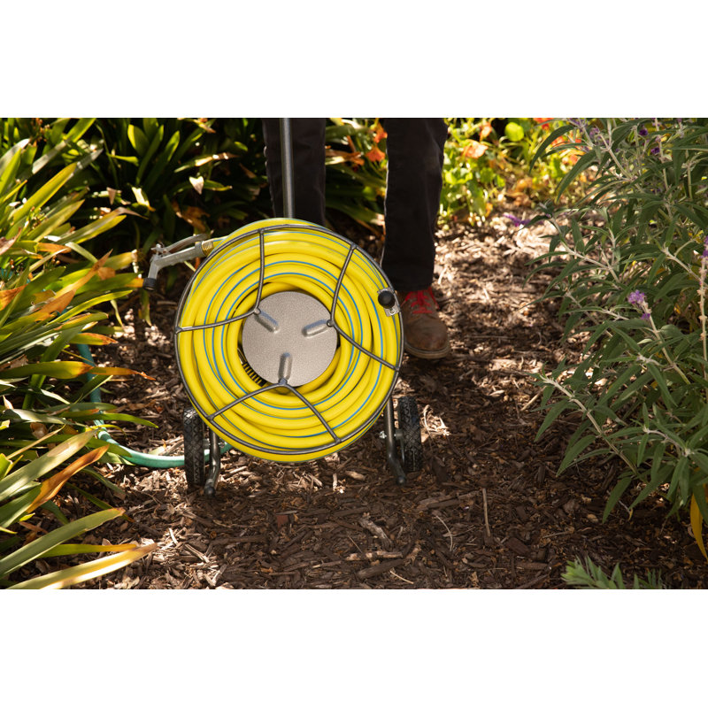 Yard Butler Compact Steel Garden Hose Reel Cart - 100'