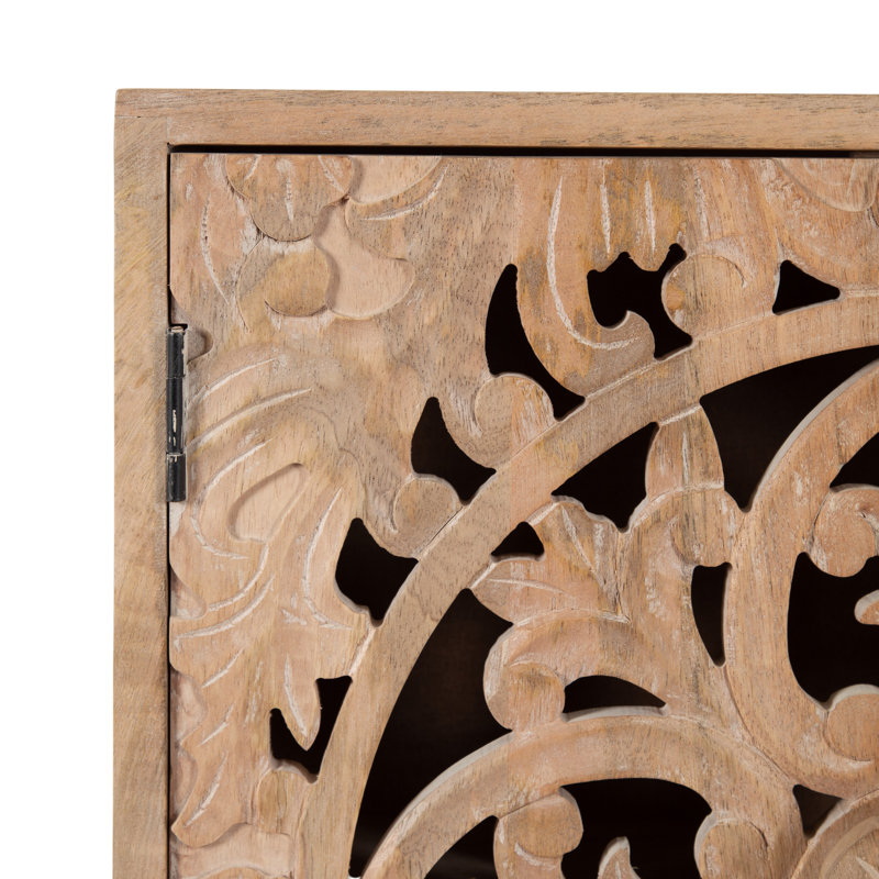 Renard Accent Cabinet, Natural, 20" H x 20" W x 6" D