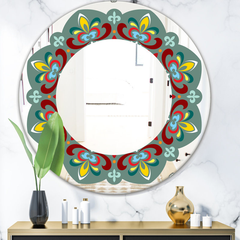 Miroir Fleur De Lis, H 31,5 po x l po