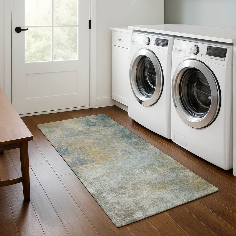Premium Machine Washable Ariel Abstract Rug, Runner 2'3" x 7'6"