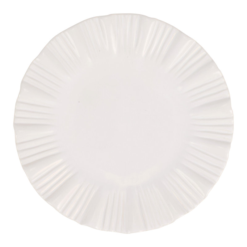 Petit plateau rond Bari, Blanc