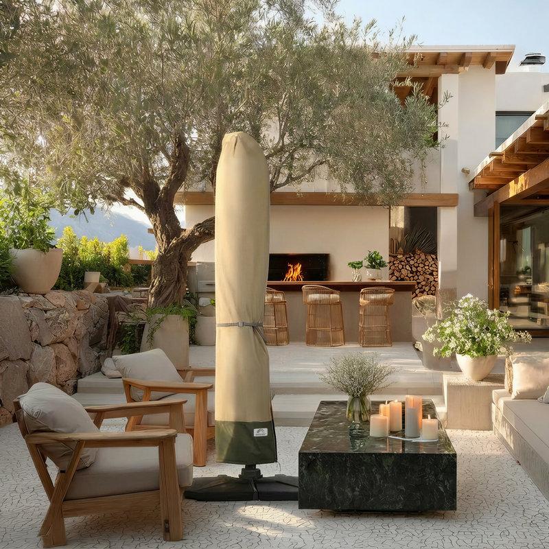 Housse de parasol robuste pour parasol en porte-à-faux 7 à 10 pi Aoodor