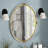 Traditional Oval Wood Framed Gold Accent Mirror