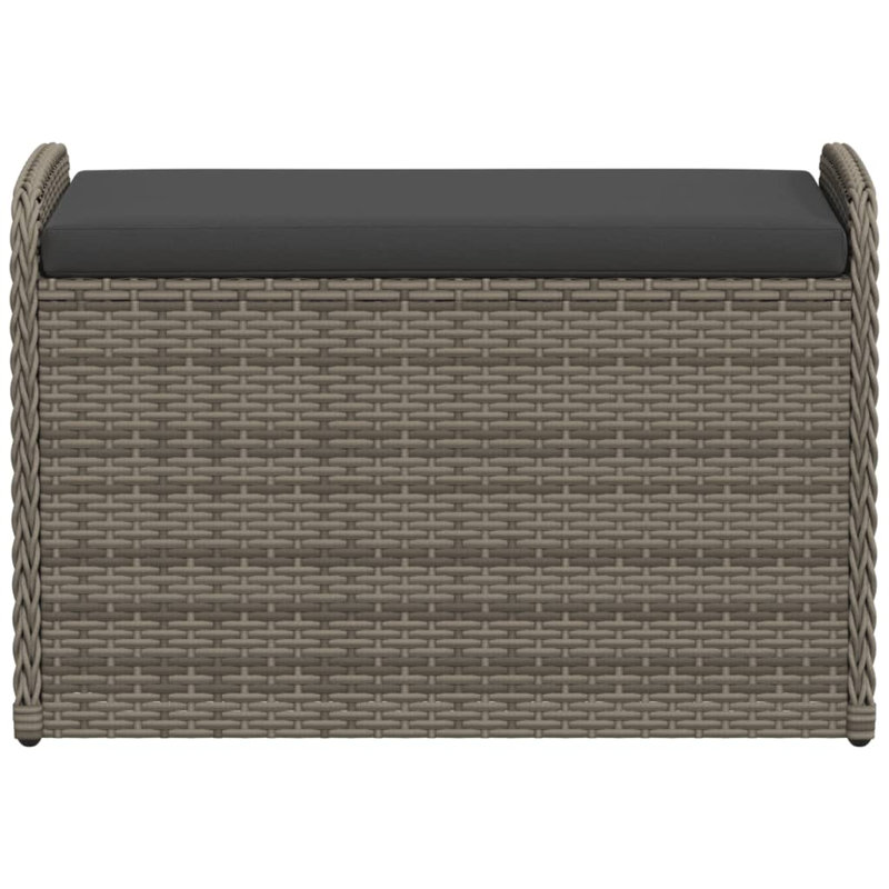 Banc de rangement gris et blanc