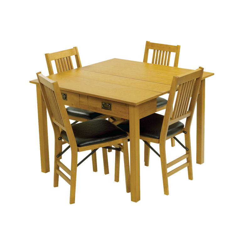 Extendable Solid Wood Base Dining Table, Oak
