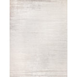 Striped Area Rug in Silver