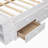 Full Bed with Bookcase Headboard, Under bed Storage Drawers and Bed End Storage Case,White-135401763