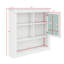 Armoire de toilette murale 32 po, 4 tablettes réglables pour le rangement au-dessus de la toilette et l'organisation des médicaments-121049819