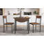 Modern 3-Piece Round Dining Table Set With Drop Leaf And 2 Chairs For Small Places