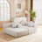 Fully Compressed Modular L-Shaped Sofa Set With Reversible Chaise & Tufted Back-1520094348