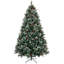 Arbre de Noël artificiel enneigé 8 pi avec support en métal