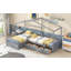 Lit plateforme House avec 3 tiroirs de rangement-734100785