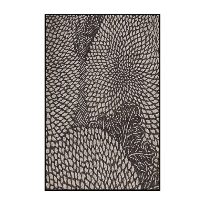 Tapis à motifs gris, Rectangulaire 3 pi x 5 pi