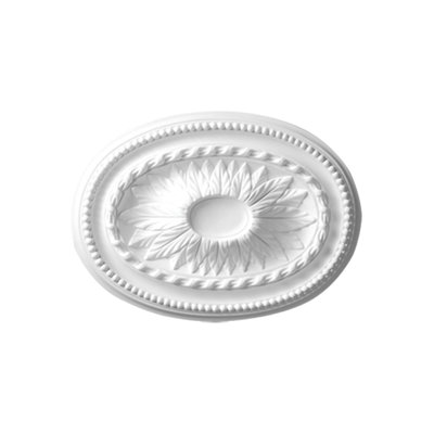 2 in x 18-1/2 in Leave Polyurethane Medallion